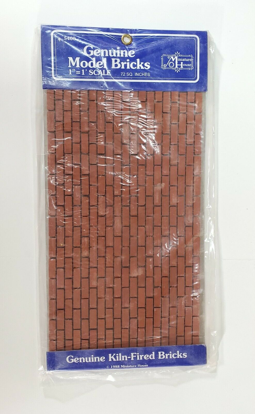 Miniature Red Bricks Kiln Fired Clay 285 Pieces 1:12 Scale Covers 72 sq inches