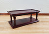 Bespaq Dollhouse Coffee Table Dark Mahogany 1:12 Scale Miniature Furniture Wood