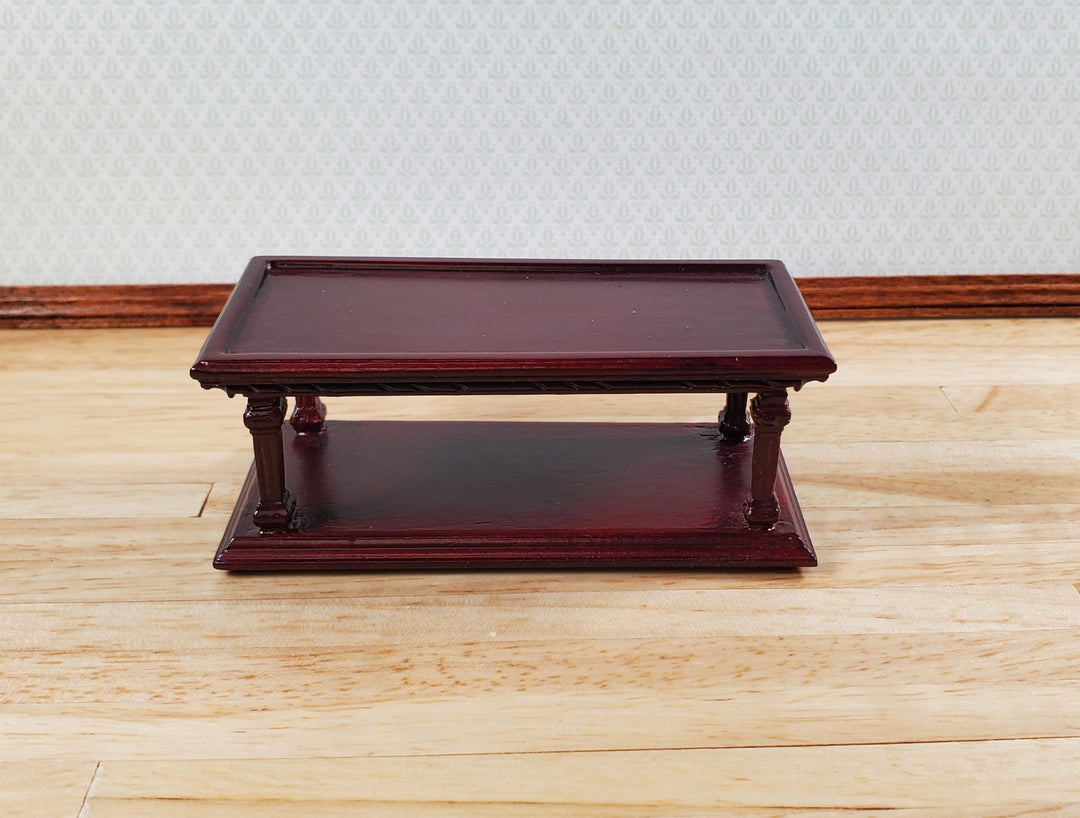 Bespaq Dollhouse Coffee Table Dark Mahogany 1:12 Scale Miniature Furniture Wood - Miniature Crush