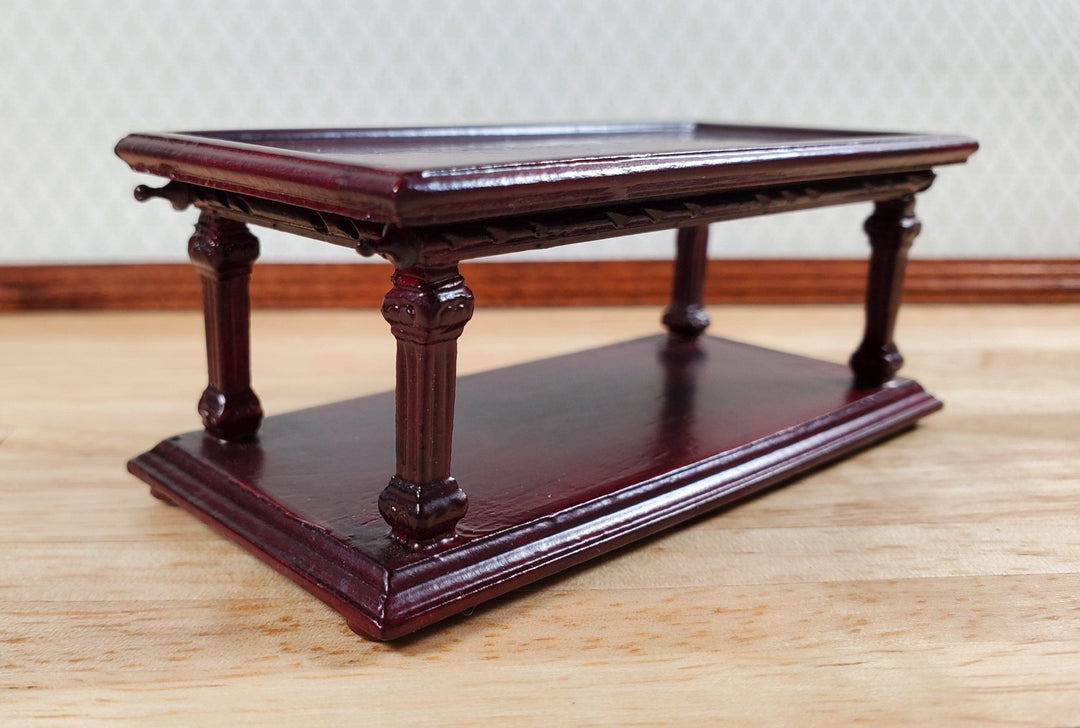 Bespaq Dollhouse Coffee Table Dark Mahogany 1:12 Scale Miniature Furniture Wood - Miniature Crush