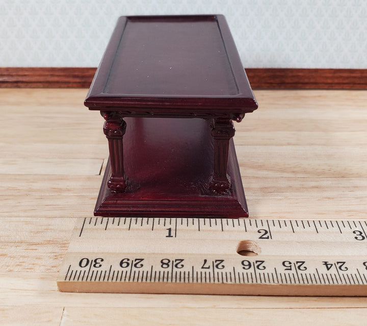 Bespaq Dollhouse Coffee Table Dark Mahogany 1:12 Scale Miniature Furniture Wood - Miniature Crush