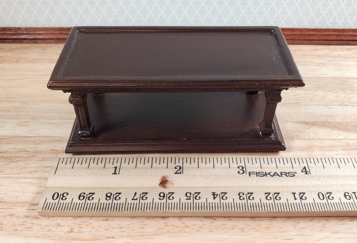 Bespaq Dollhouse Coffee Table Dark Walnut 1:12 Scale Miniature Furniture Wood - Miniature Crush