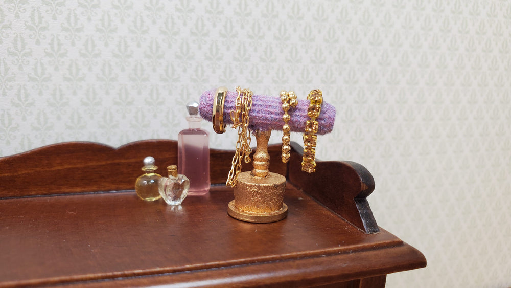 Dollhouse Jewelry Display Necklaces Bracelets 1:12 Scale Miniature Handmade