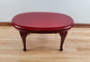 Dollhouse Dining Table Oval Wood Mahogany Finish 1:12 Scale Miniature Furniture