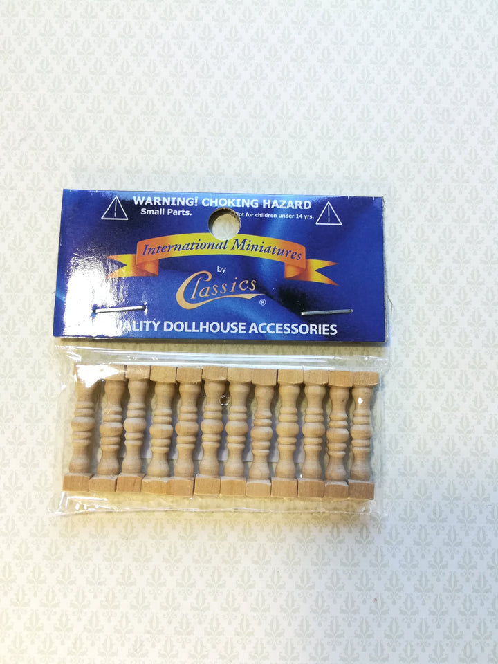Dollhouse Miniature Small Spindles Posts 1:12 Scale 1 1/8" Tall Porches or Balconies