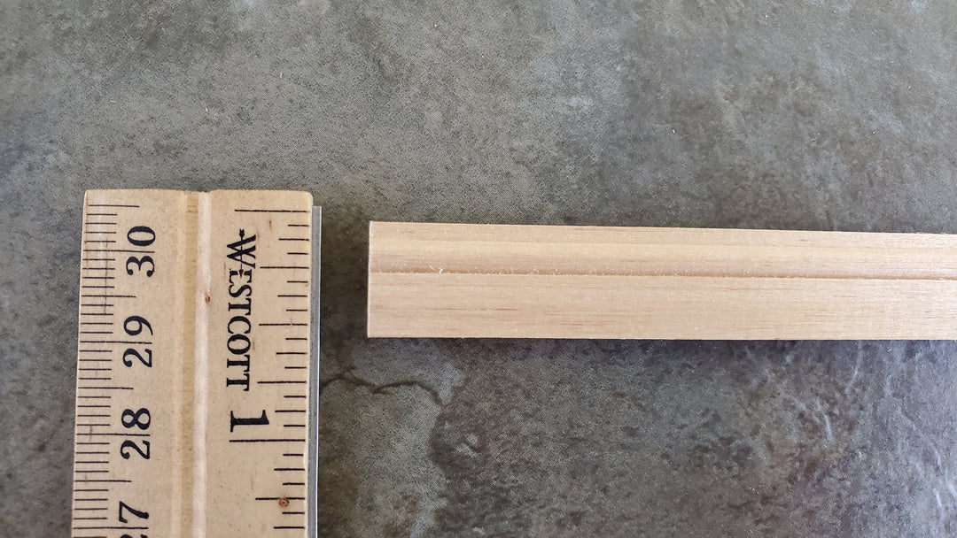 Dollhouse Baseboard Trim Molding 15mm x 45cm long 1:12 Scale Skirting