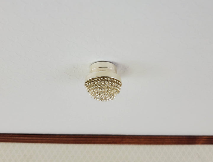 Dollhouse LED Ceiling Light Silver Fancy 1:12 Scale Battery Operated