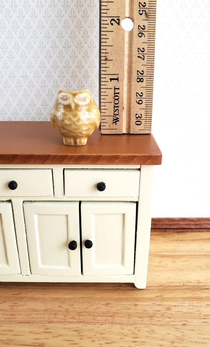 Dollhouse Miniature Owl Planter Pot Ceramic 1:12 Scale
