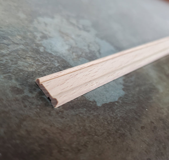 Dollhouse Miniatures Baseboard Trim or Molding w/ Wire Channel 1/2" wide x 18" 1:12 Scale CLA77055