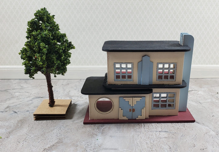 Miniature Green Tree or Shrub Bush 3" Tall 4 pc Model Scenery RR Dollhouse Garden