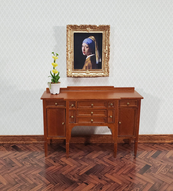 Miniature Vermeer Framed Print Girl with a Pearl Earring 1:12 Scale Dollhouse