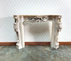 Dollhouse Victorian Fireplace Aged Gray Ornate Resin 1:12 Scale Furniture