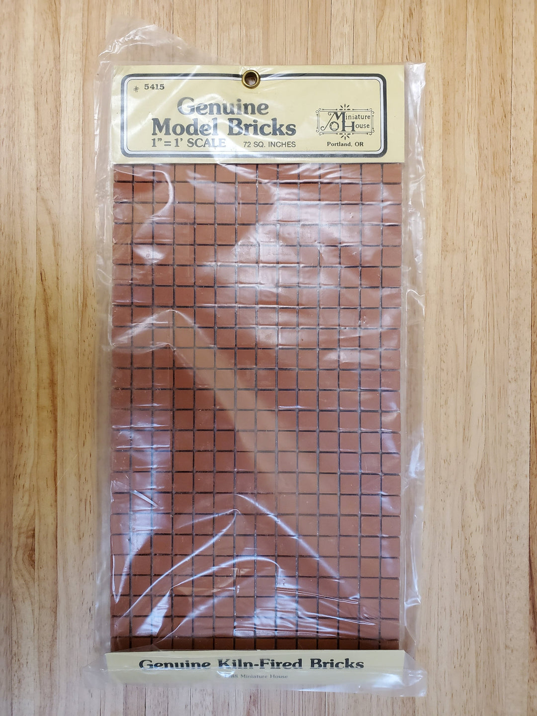 Miniature Terra Cotta Patio Tiles Mesh Mounted Kiln Fired 1:12 Scale 72 sq in