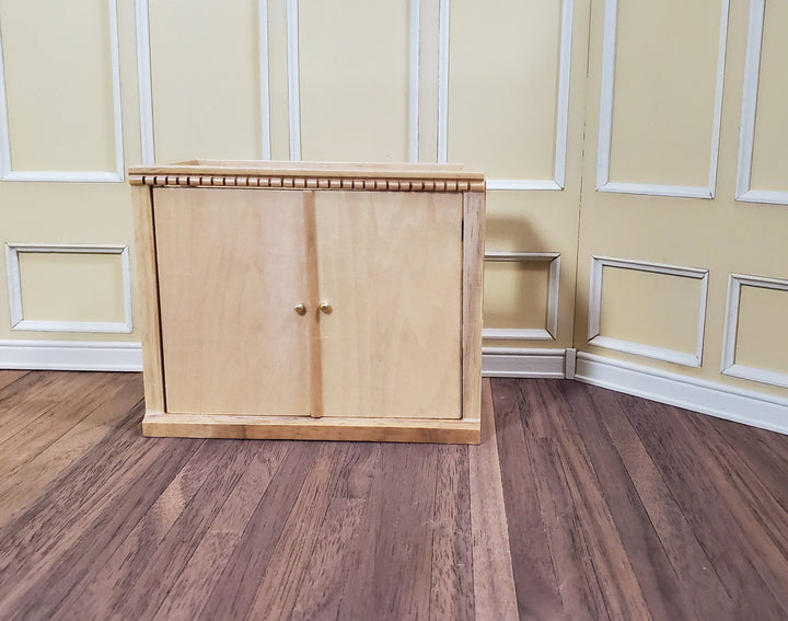 Dollhouse Tall Display Counter for Bakery Store or Shop 1:12 Scale Light Oak