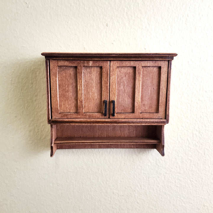 Dollhouse Cupboard KIT DIY Hanging 2 Door Kitchen Cabinet 1:12 Scale Miniature