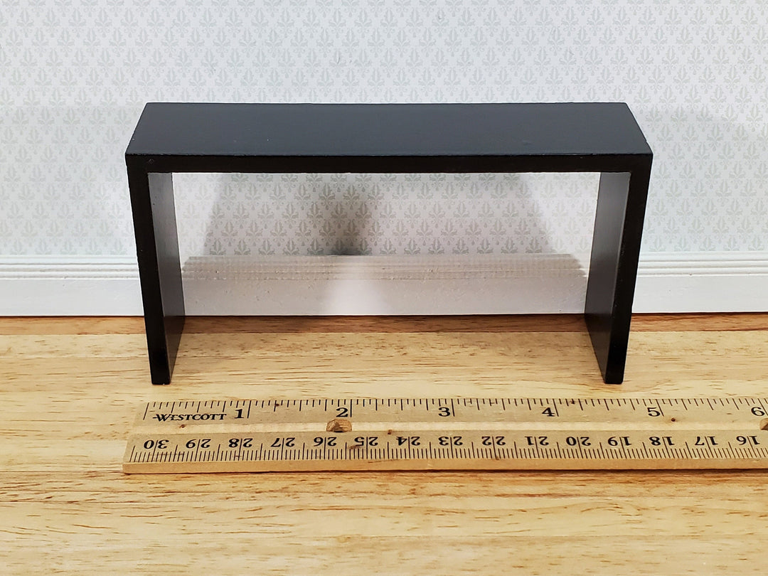 Dollhouse Console or Tall Sofa Table Modern Black 1:12 Scale Miniature Furniture