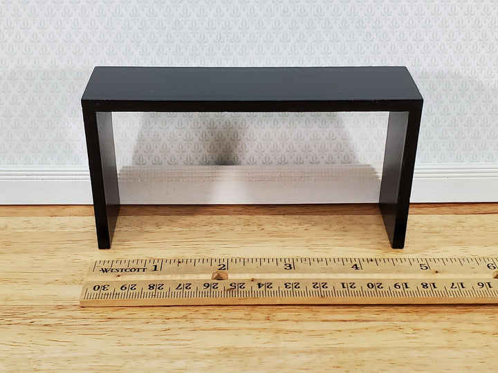 Dollhouse Console or Tall Sofa Table Modern Black 1:12 Scale Miniature Furniture