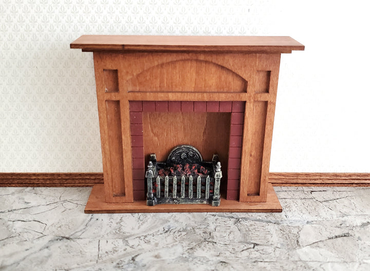 Dollhouse Coal Filled Fireplace Grate Fire Basket Non-Electric 1:12 Scale Miniature