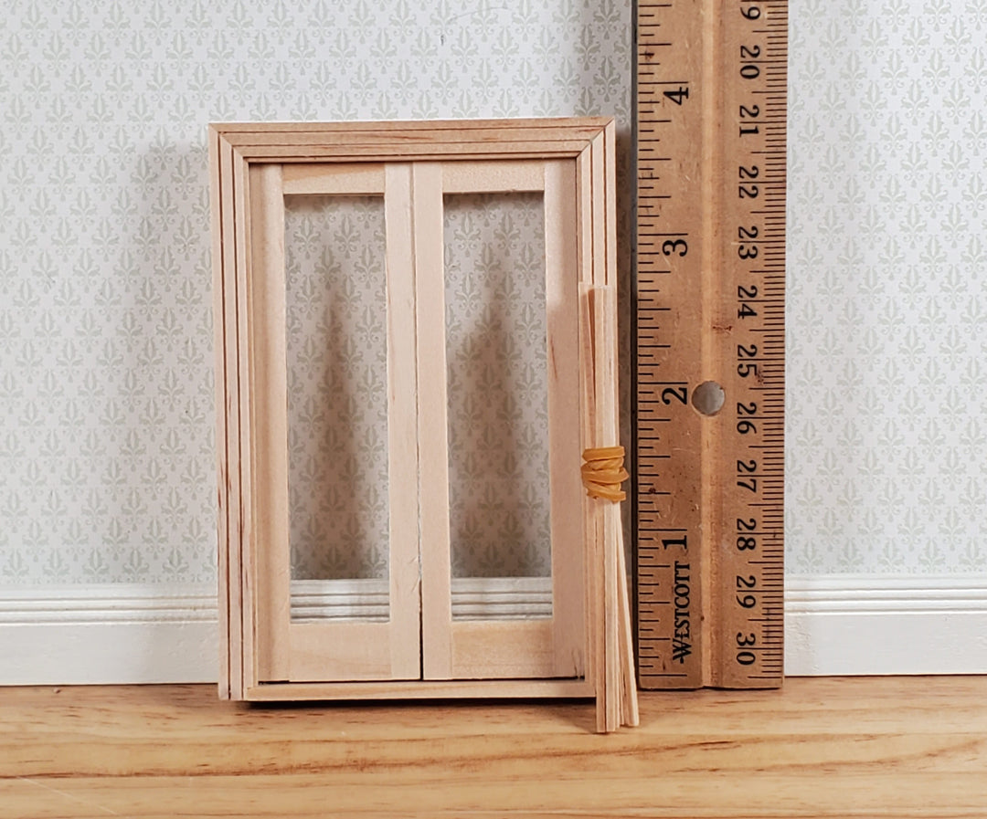 Dollhouse HALF SCALE 1:24 French Doors Wood HWH6011 Houseworks