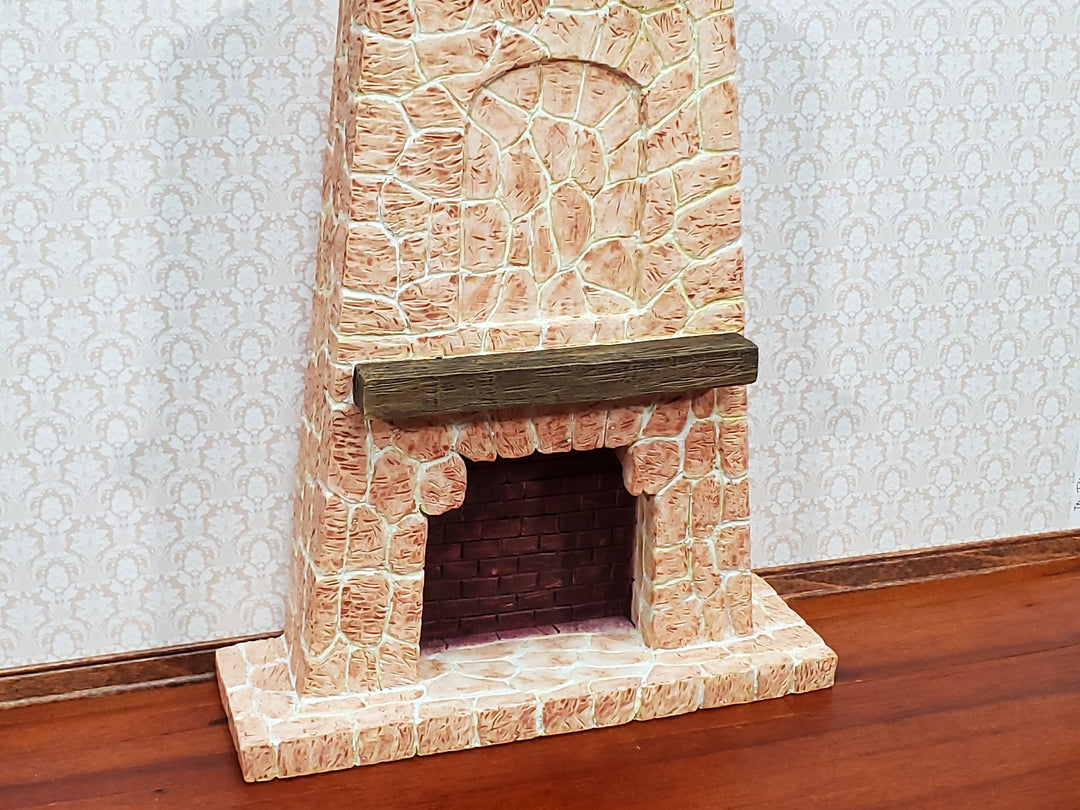 Dollhouse Fireplace Large Southwest Style Ceiling Height 1:12 Scale Miniature