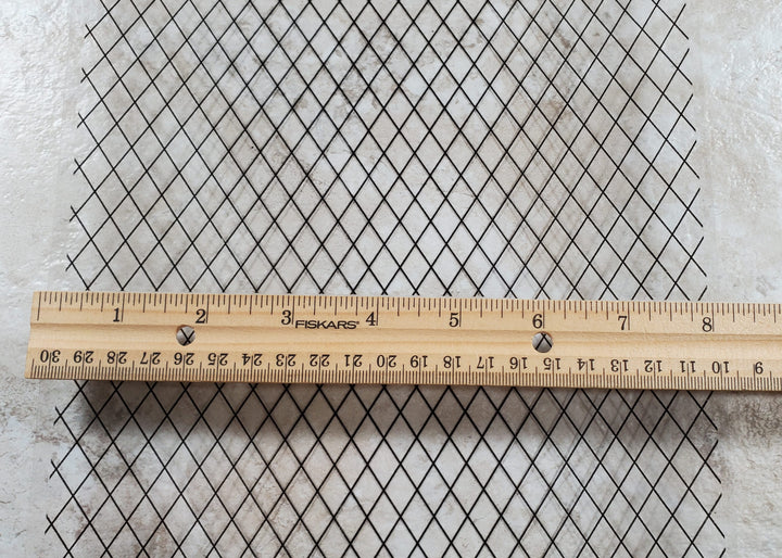 Dollhouse Simulated Diamond Window Panes Insert Sheet Tudor Gothic 1:12 Scale