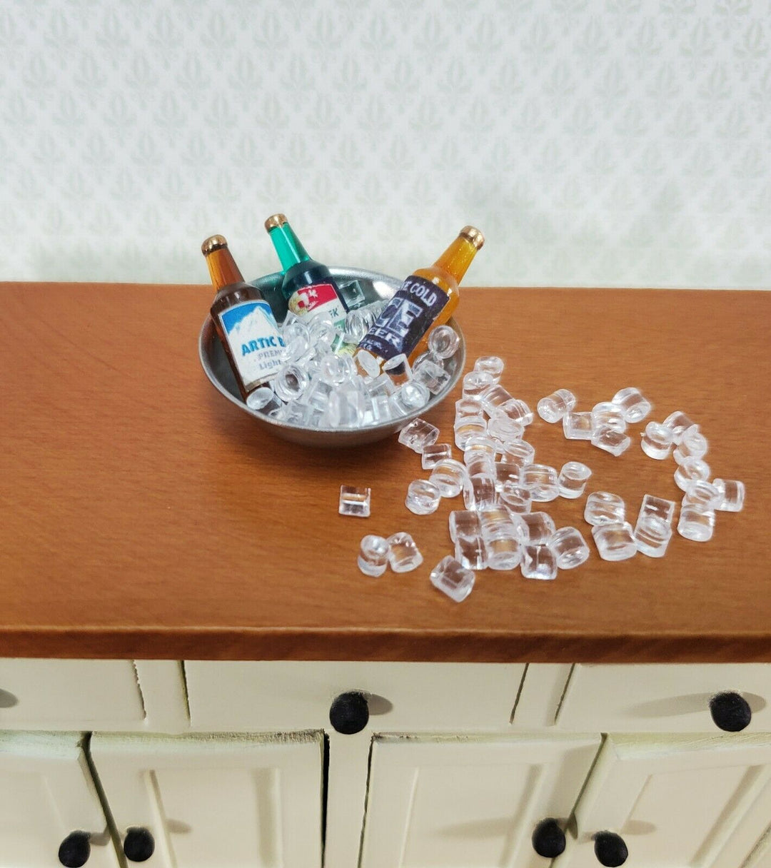 Dollhouse Bag of Ice Cubes Small 1:12 or 1/6 Scale Miniature Kitchen