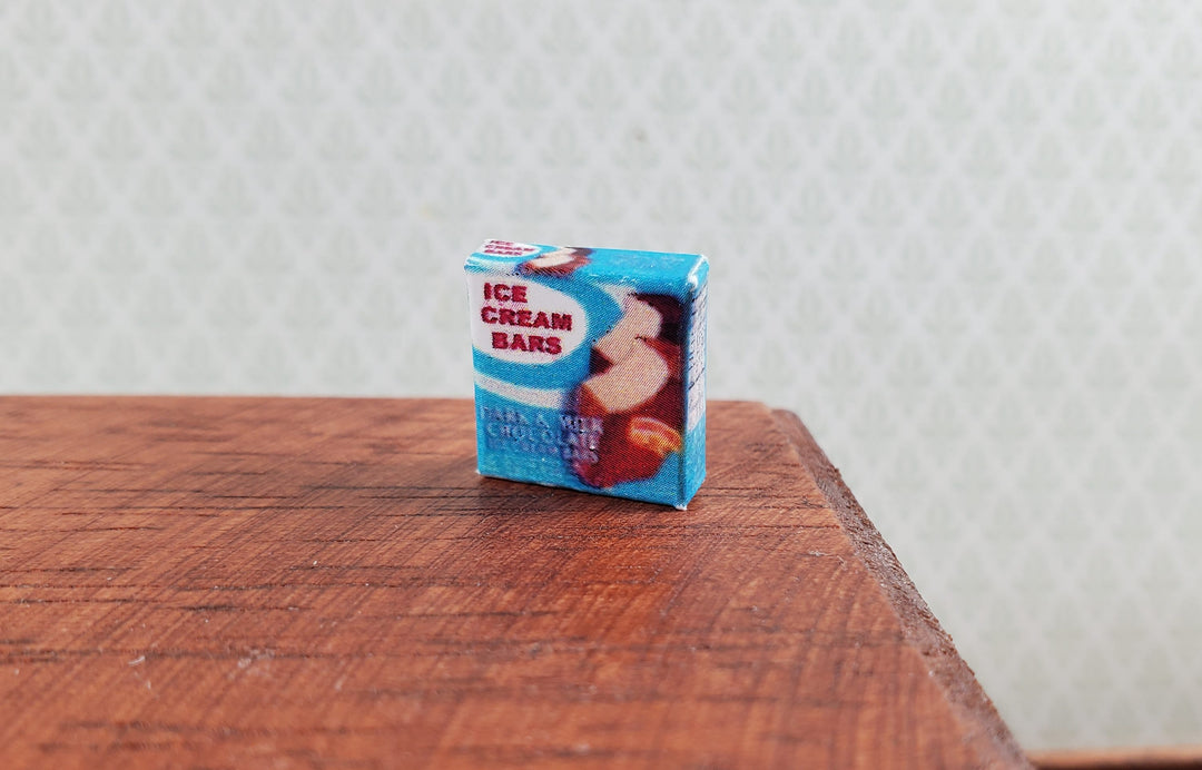 Dollhouse Ice Cream Bars Box Chocolate Vanilla 1:12 Scale Miniature Dessert Food