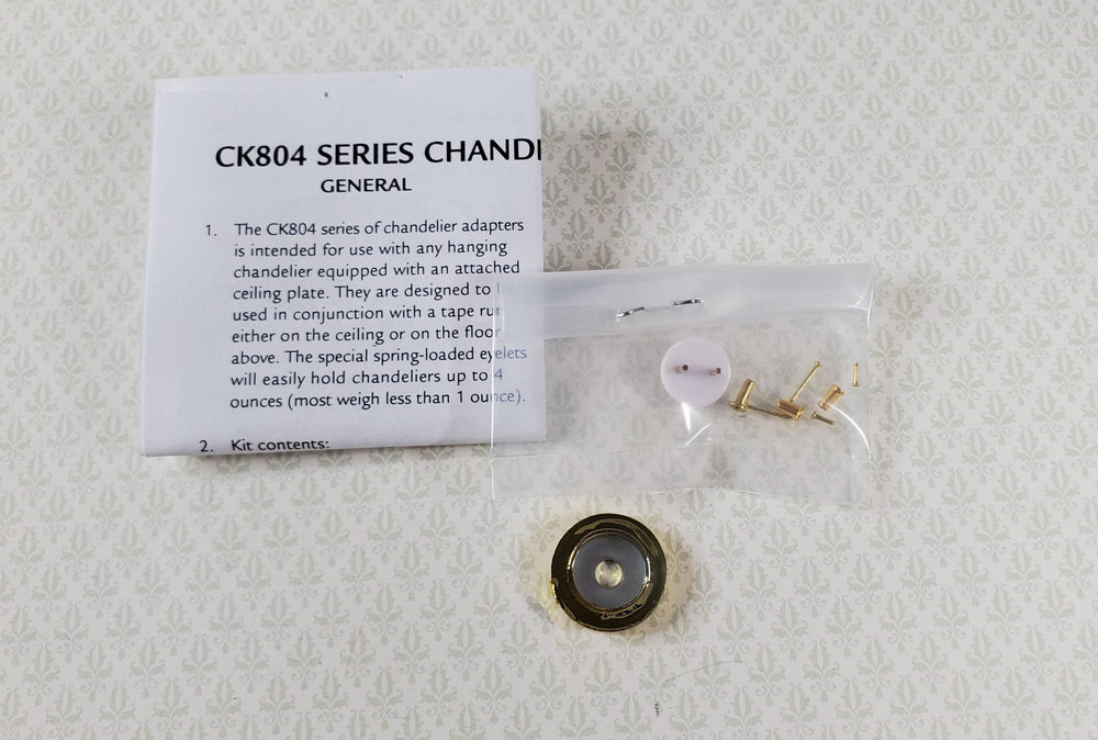 Cir - Kit Chandelier Adaptor for Lights 1:12 Dollhouses CK804 - 1 19/32" Diameter - MiniatureCrush