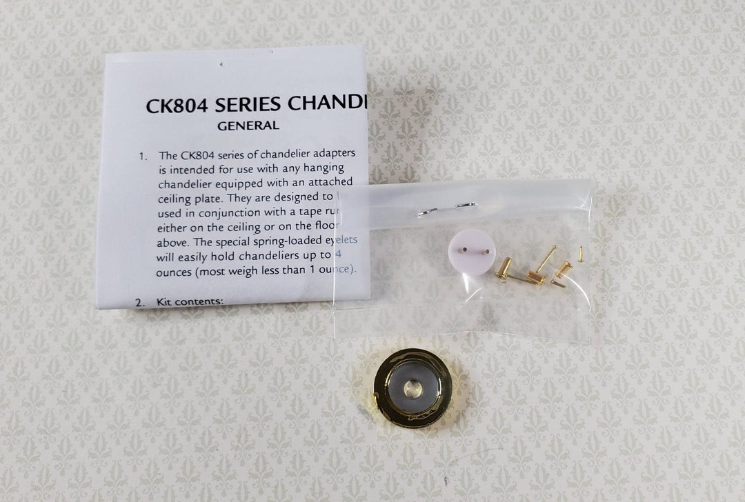 Cir - Kit Chandelier Adaptor for Lights 1:12 Dollhouses CK804 - 1 19/32" Diameter - MiniatureCrush