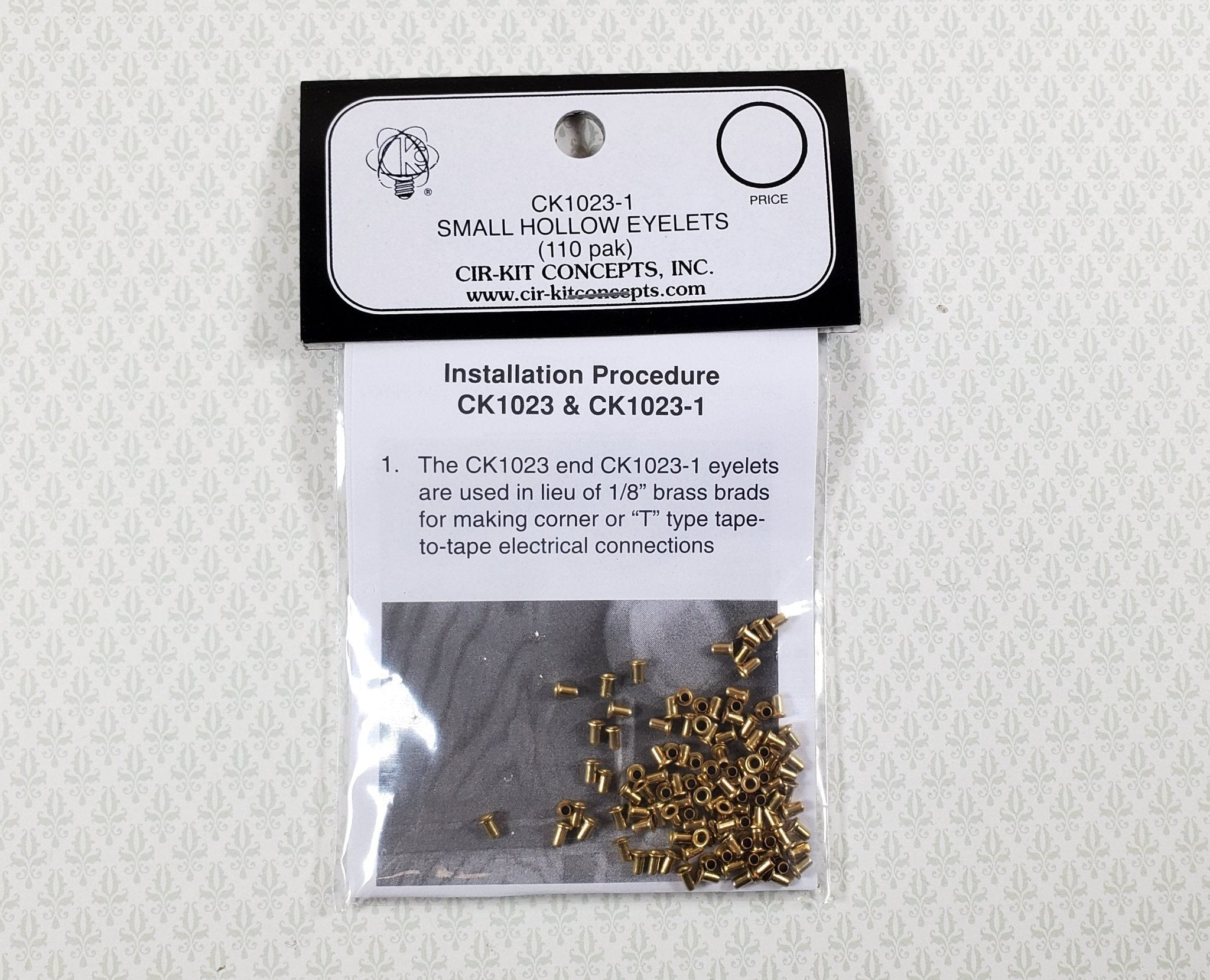 Cir-Kit Eyelets Small Hollow 110 Pack for Dollhouse Tape Wire Set-ups ...