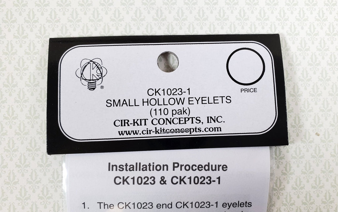 Cir - Kit Eyelets Small Hollow 110 Pack for Dollhouse Tape Wire Set - ups CK1023 - 1 - Miniature Crush