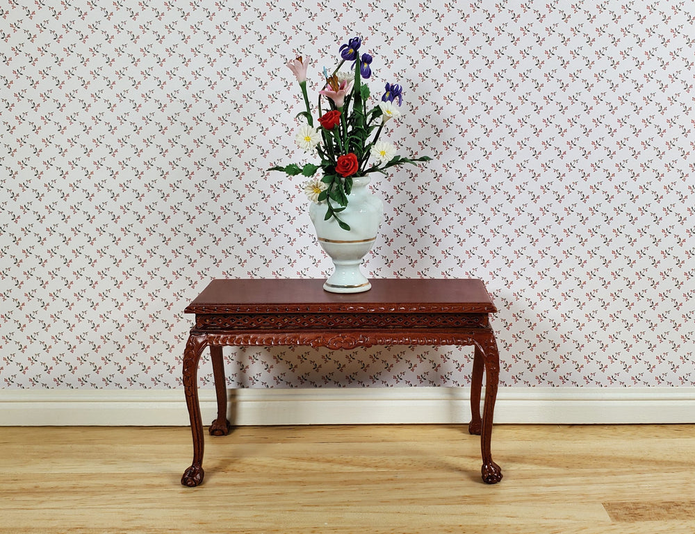 Dollhouse Wallpaper Paul's Garden Pale Pink by Brodnax 1:12 Scale Miniature