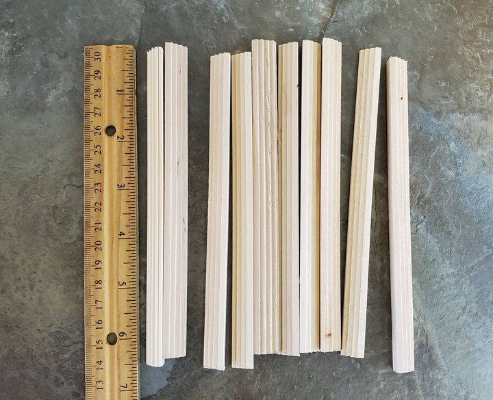 Dollhouse 6" Cornice Crown Molding Scrap Trim x10 Pieces 1:12 Scale Building 70233