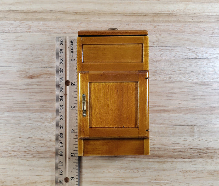 Dollhouse Kitchen Set Sink Fridge Table Chair 1:12 Scale Furniture Walnut Finish