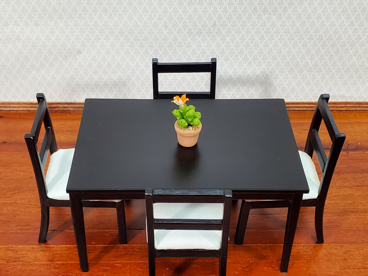 Dollhouse Cactus Flowering Plant in a Terra Cotta Planter 1:12 Scale Miniature Decor