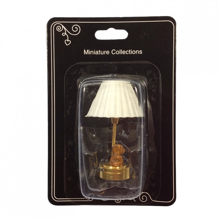 Dollhouse Miniature Battery Light Teddy Bear Table Lamp 1:12 Scale Nursery