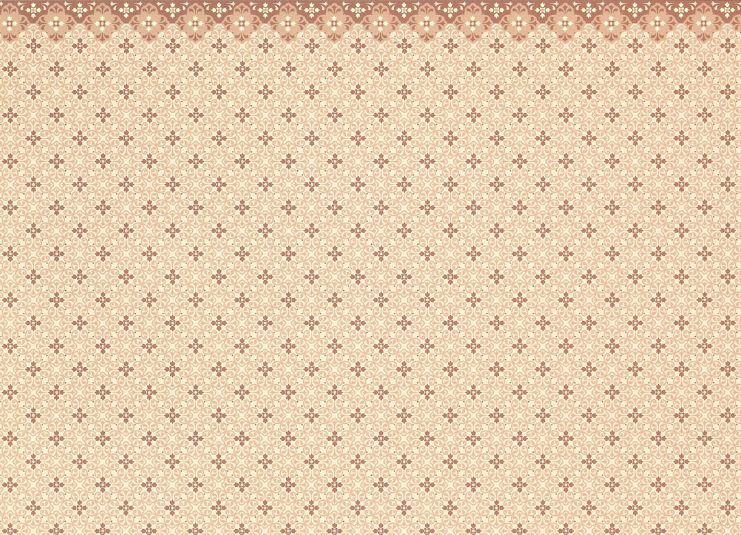 Dollhouse Wallpaper Brodnax Edwardian "Nellie" 1:12 Scale Miniature