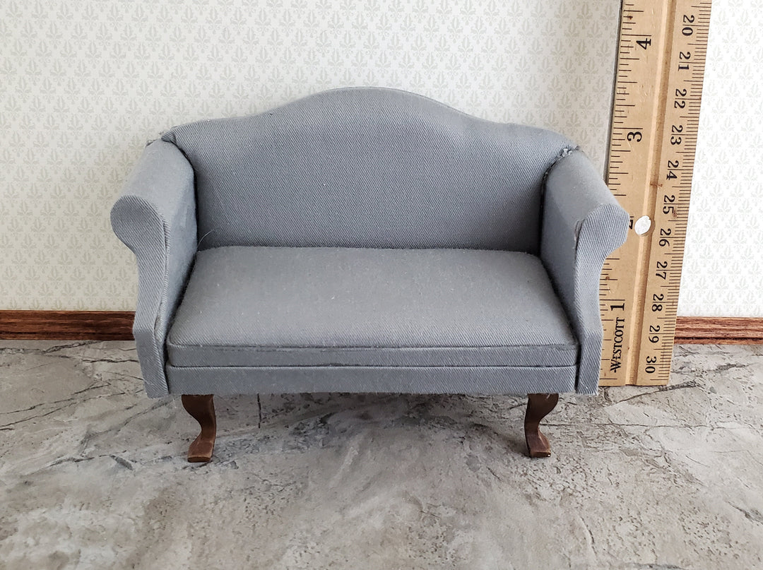 Dollhouse Modern Sofa Gray Couch 1:12 Scale Miniature Furniture
