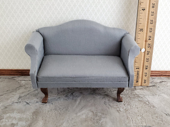 Dollhouse Modern Sofa Gray Couch 1:12 Scale Miniature Furniture