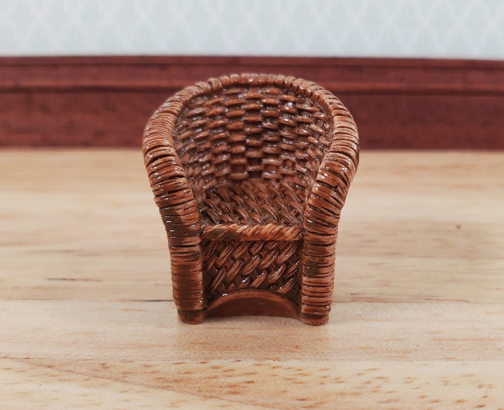 Doll Chair Super Tiny Wicker Style Fairy Garden 15/16" Works in Quarter Scale - Miniature Crush