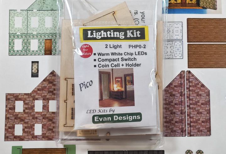Dollhouse 1:144 Scale DIY Kit Grandpa's Toy House Electric with Wallpaper - MiniatureCrush