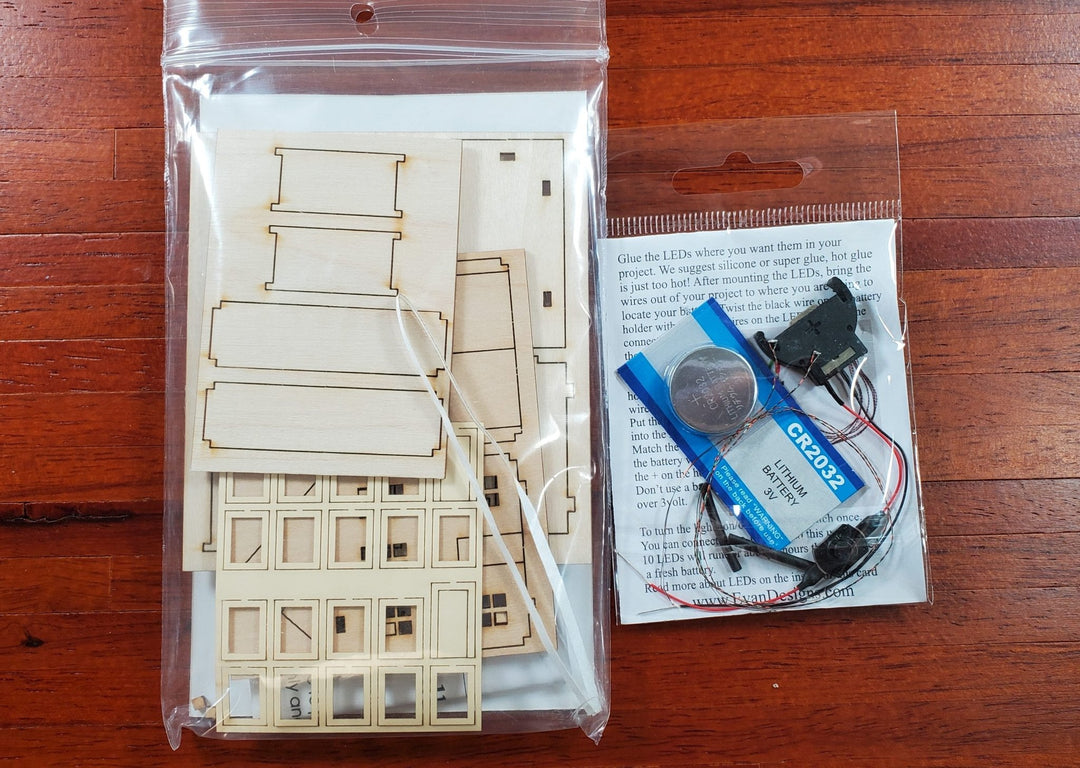 Dollhouse 1:144 Scale DIY Kit Grandpa's Toy House Electric with Wallpaper - MiniatureCrush
