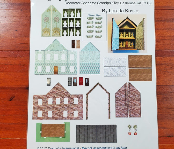 Dollhouse 1:144 Scale DIY Kit Grandpa's Toy House Electric with Wallpaper - MiniatureCrush