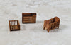 Dollhouse 1:144 Scale Furniture KIT DIY Nursery Country Style Cradle Playpen