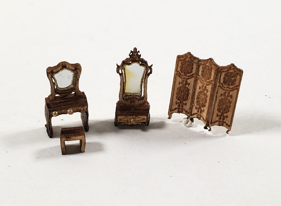 Dollhouse 1:144 Scale Furniture KIT DIY Victorian Dressing Room Miniatures - Miniature Crush