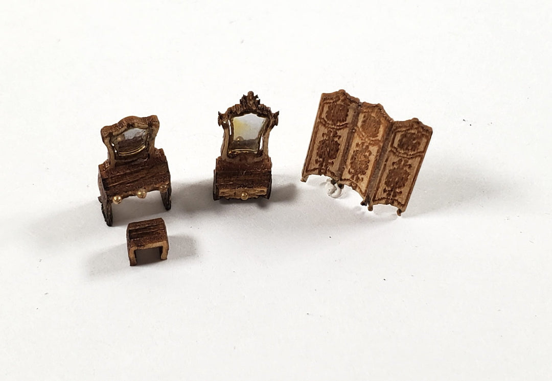 Dollhouse 1:144 Scale Furniture KIT DIY Victorian Dressing Room Miniatures - Miniature Crush