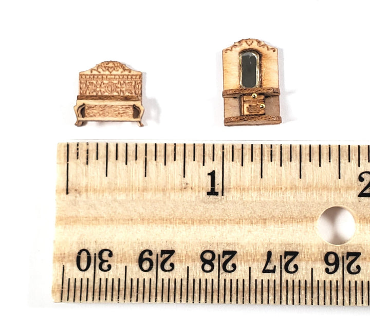 Dollhouse 1:144 Scale Furniture KIT DIY Victorian Hallway Miniature Bench Table - Miniature Crush