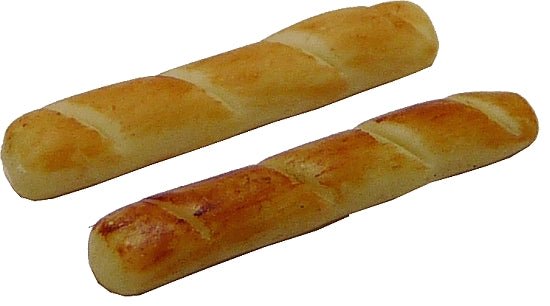Dollhouse 1:24 HALF SCALE Bread Loaves Set of 2 Miniature Food Kitchen Bakery - MiniatureCrush
