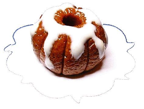 Dollhouse 1:24 HALF SCALE Bundt Cake with Icing Miniature Food Kitchen Bakery - MiniatureCrush