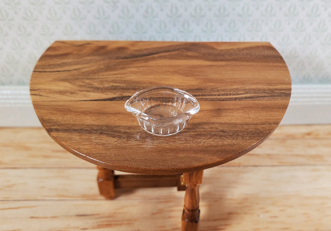 Dollhouse 1:24 Half Scale Serving Dish Crimped Bowl Clear Glass Miniatures - MiniatureCrush